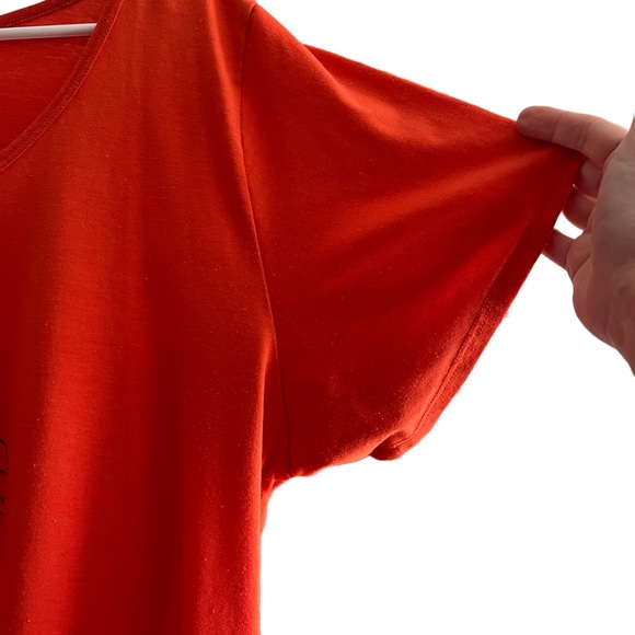 Lularoe Classic Tunic Tee Orange Cactus Graphic T-shirt Long Flowy - Picture 2 of 8